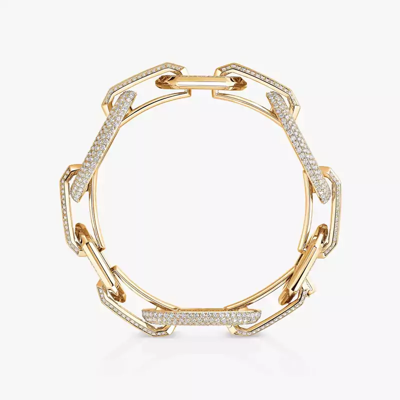 Groove Yellow Gold For Her Diamond Bracelet 13498-YG