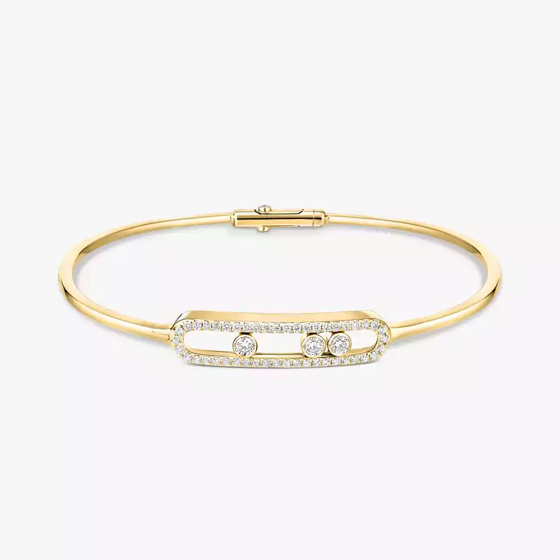 Jonc Move Pavé Für sie Diamant Armband Gelbgold 05032-YG