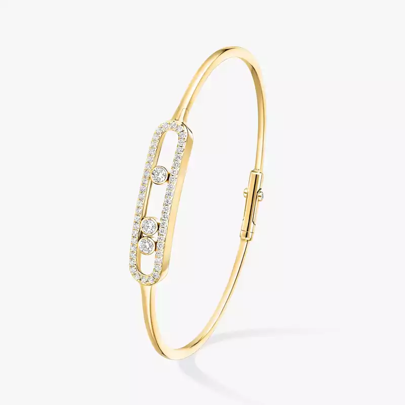 Jonc Move Pavé Für sie Diamant Armband Gelbgold 05032-YG