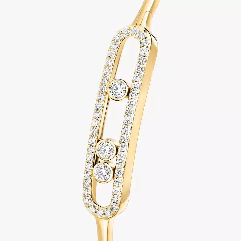 Jonc Move Pavé Für sie Diamant Armband Gelbgold 05032-YG