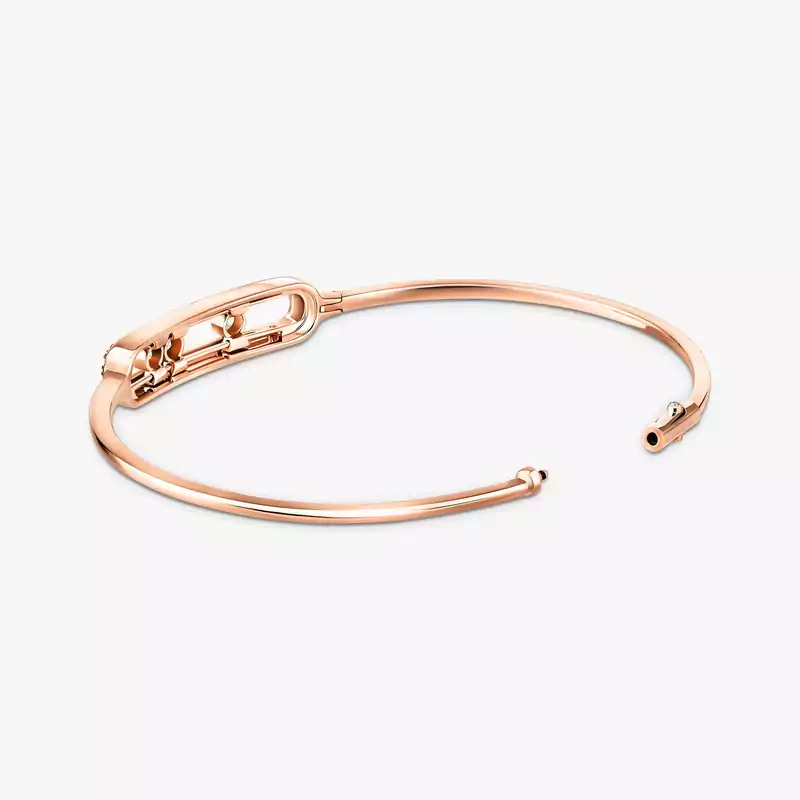Bracelet Femme Or Rose Diamant Jonc Move Pavé 05032-PG