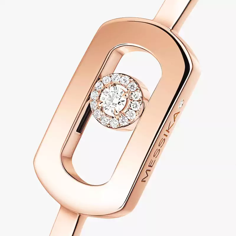 Bracelet Femme Or Rose Diamant Jonc So Move 13757-PG