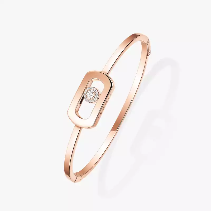 Bracelet Femme Or Rose Diamant Jonc So Move 13757-PG