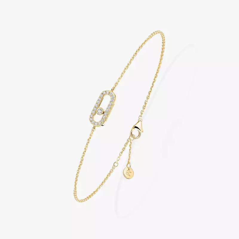 Bracelet Femme Or Jaune Diamant Bracelet Messika CARE(S) Pavé Enfant 12499-YG