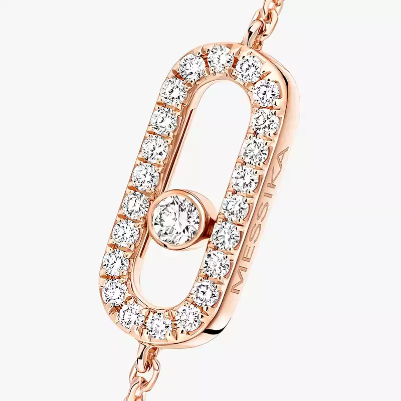 Bracelet For Her Pink Gold Diamond Messika CARE(S) Pavé Children's Bracelet 12499-PG