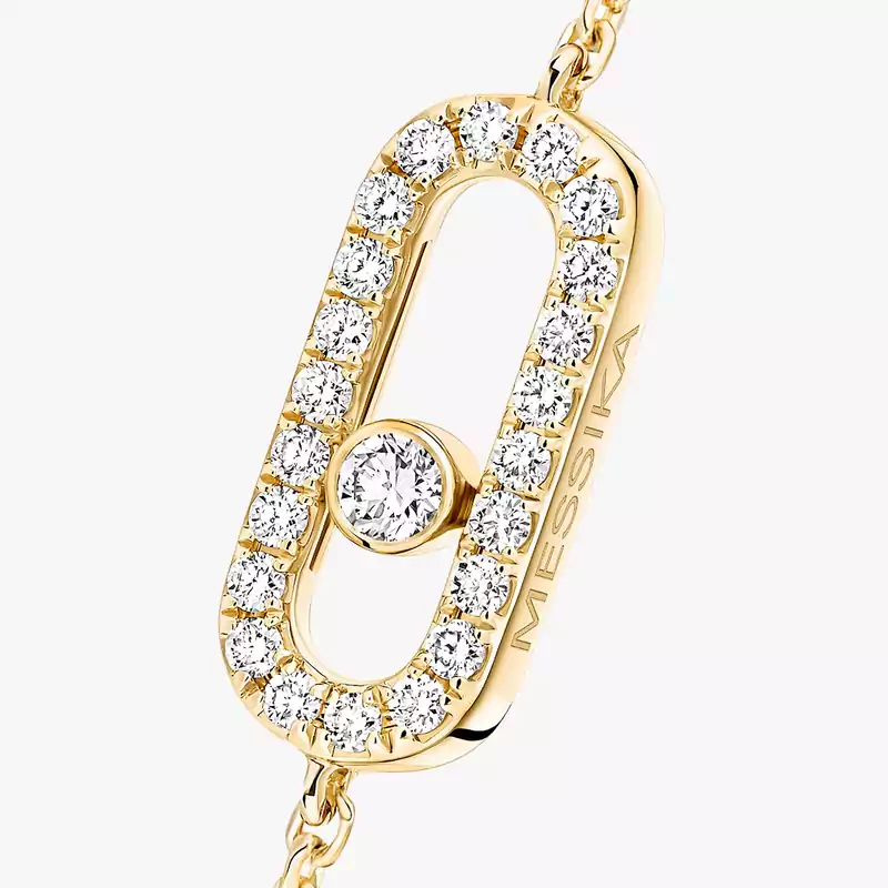 Bracelet Femme Or Jaune Diamant Bracelet Messika CARE(S) Pavé Enfant 12499-YG