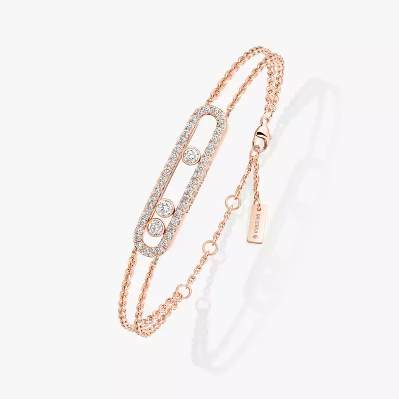 Move Classique pavé bracelet Pink Gold For Her Diamond Bracelet 03995-PG