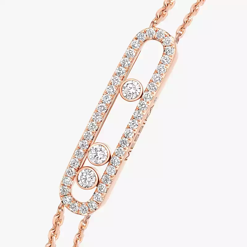 Bracelet Femme Or Rose Diamant Move Classique Pavé 03995-PG