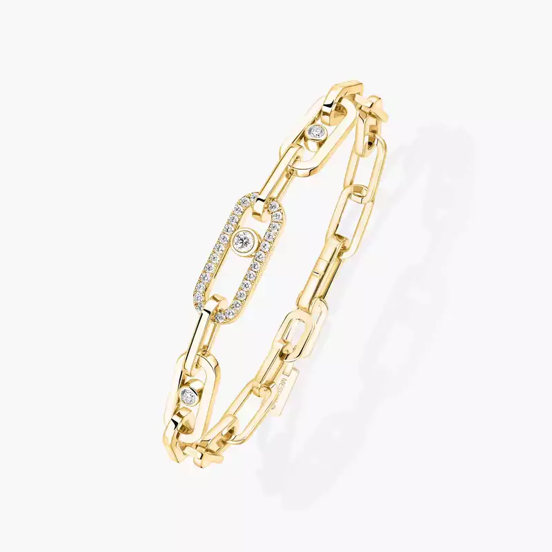Move Link bracelet Yellow Gold For Her Diamond Bracelet 12576-YG