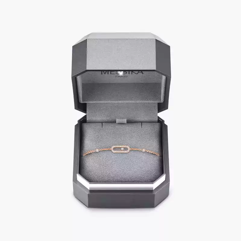 Bracelet Femme Or Rose Diamant Move Uno Pavé 04706-PG