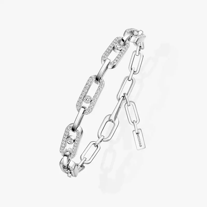 Move Link bracelet White Gold For Her Diamond Bracelet 12187-WG