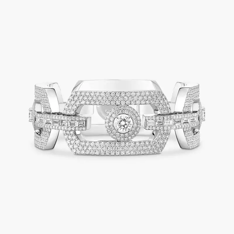 Bracelet Femme Or Blanc Diamant So Move Max Pavé 14302-WG
