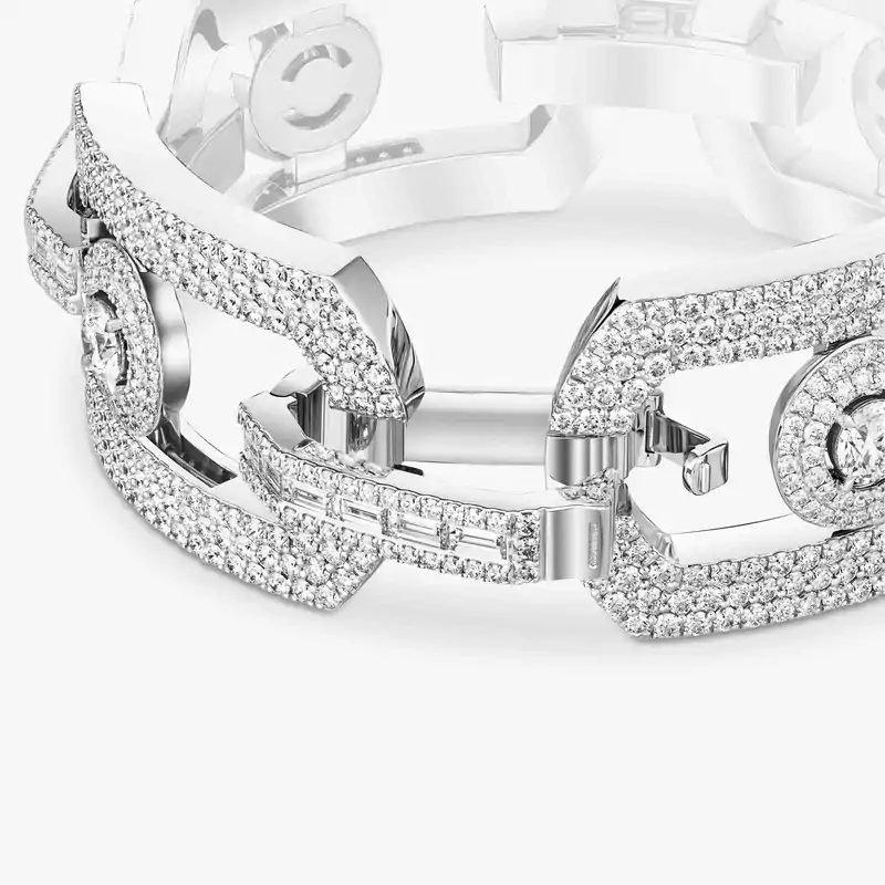 Bracelet Femme Or Blanc Diamant So Move Max Pavé 14302-WG