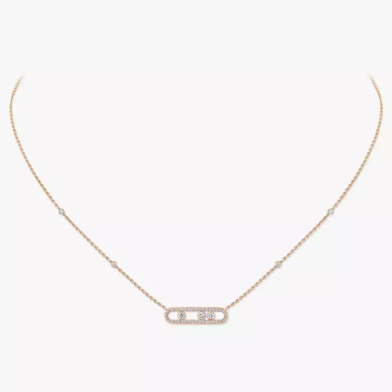 Baby Move Pavé Pink Gold For Her Diamond Necklace 04322-PG