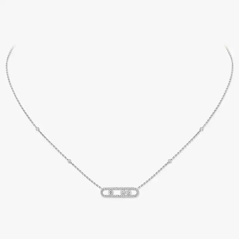 Baby Move Pavé Für sie Diamant Kette Weißgold 04322-WG