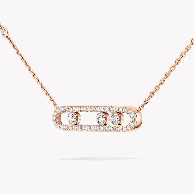 Baby Move Pavé Pink Gold For Her Diamond Necklace 04322-PG