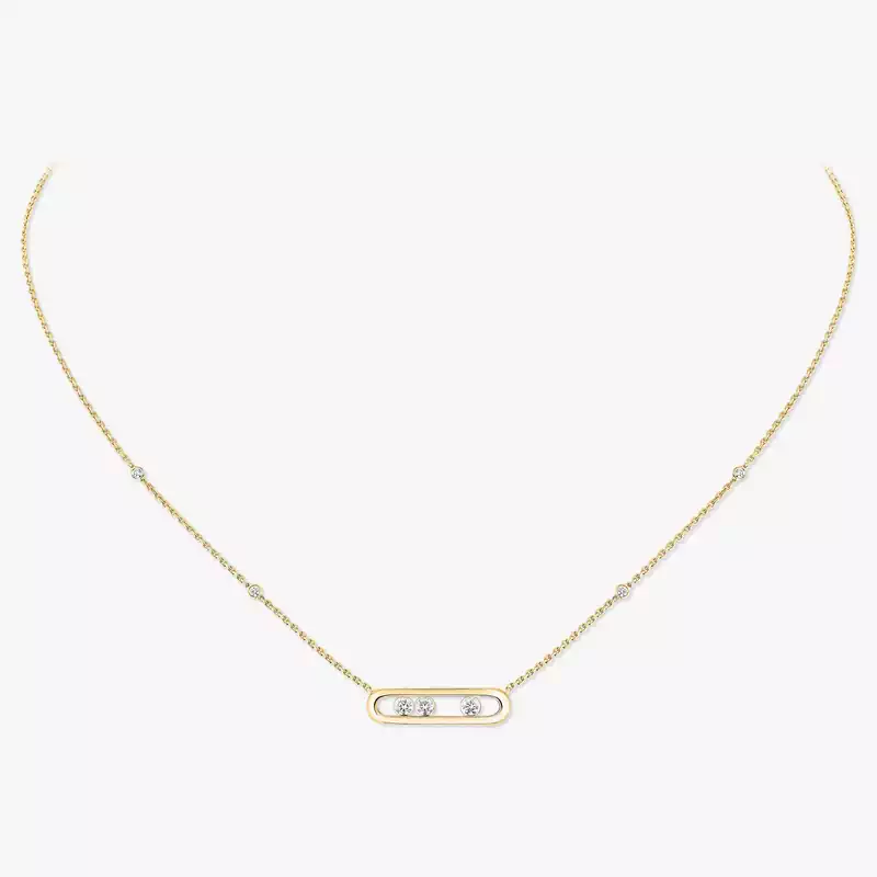 Necklace For Her Yellow Gold Diamond Baby Move 04323-YG