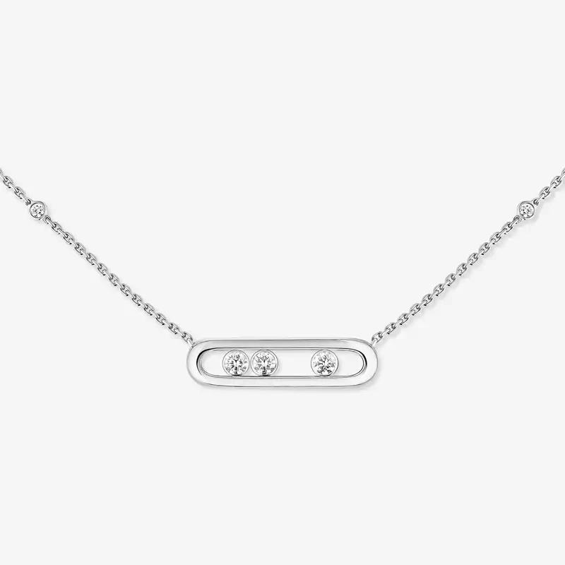Baby Move White Gold Diamond For Her Necklace 04323-WG