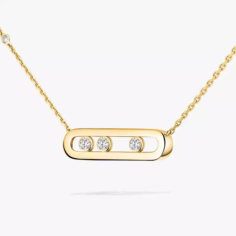 Necklace For Her Yellow Gold Diamond Baby Move 04323-YG