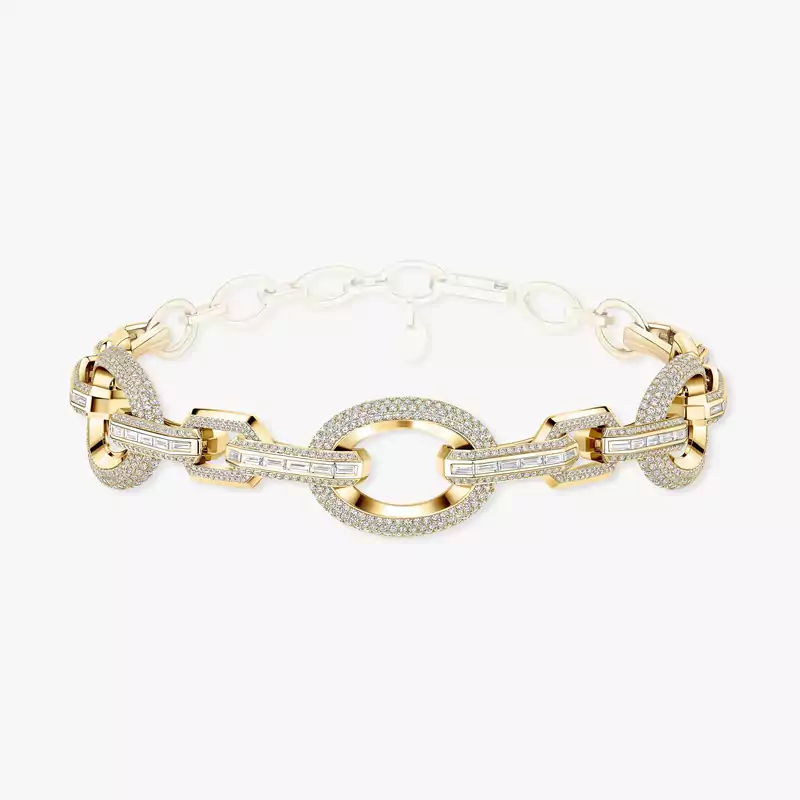 Groove Choker Yellow Gold For Her Diamond Necklace 14036-YG