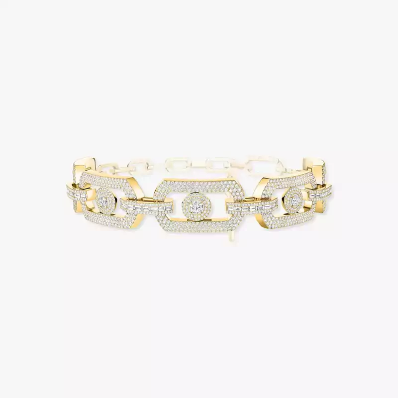 Collier Femme Or Jaune Diamant Choker So Move Max Pavé 14240-YG