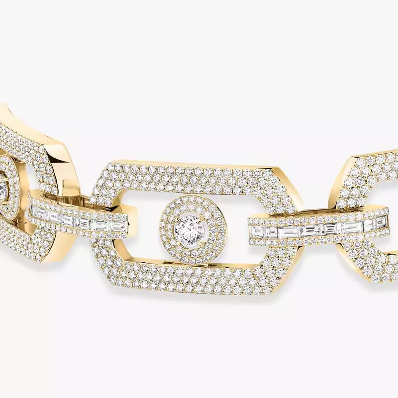 Collier Femme Or Jaune Diamant Choker So Move Max Pavé 14240-YG