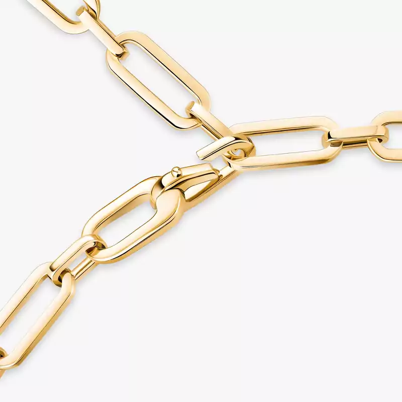 Move Link Necklace Yellow Gold For Her Diamond Necklace 12095-YG