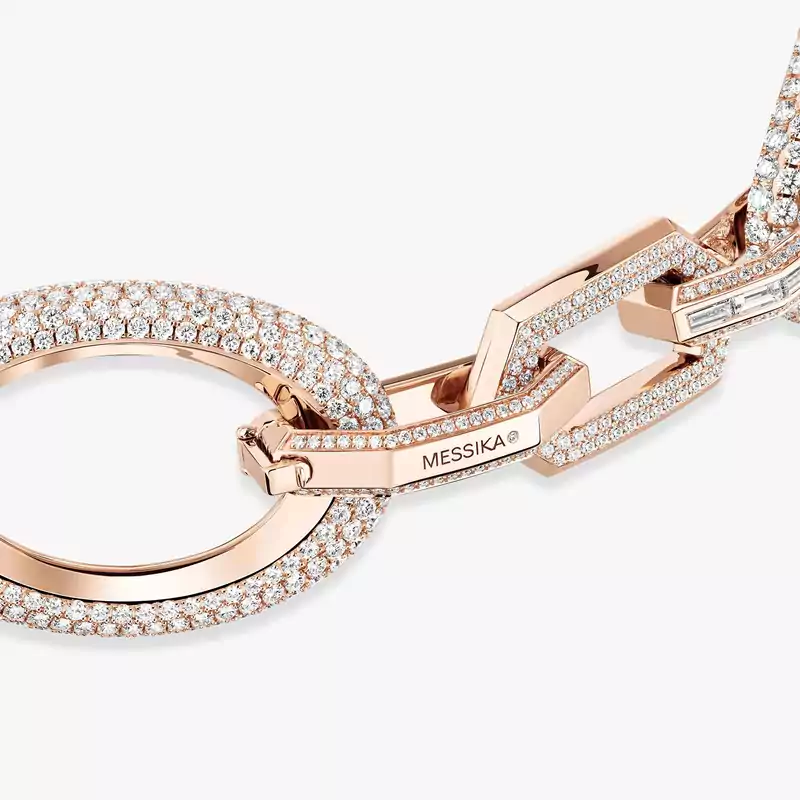 Groove Choker Pink Gold For Her Diamond Necklace 13497-PG