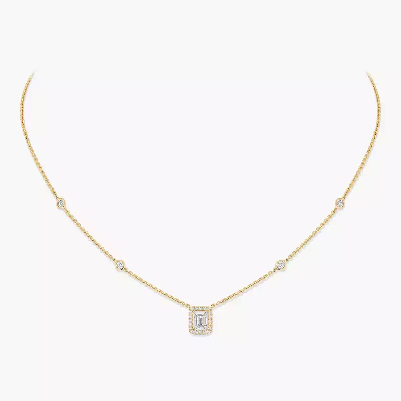 Joy emerald-cut diamond necklace