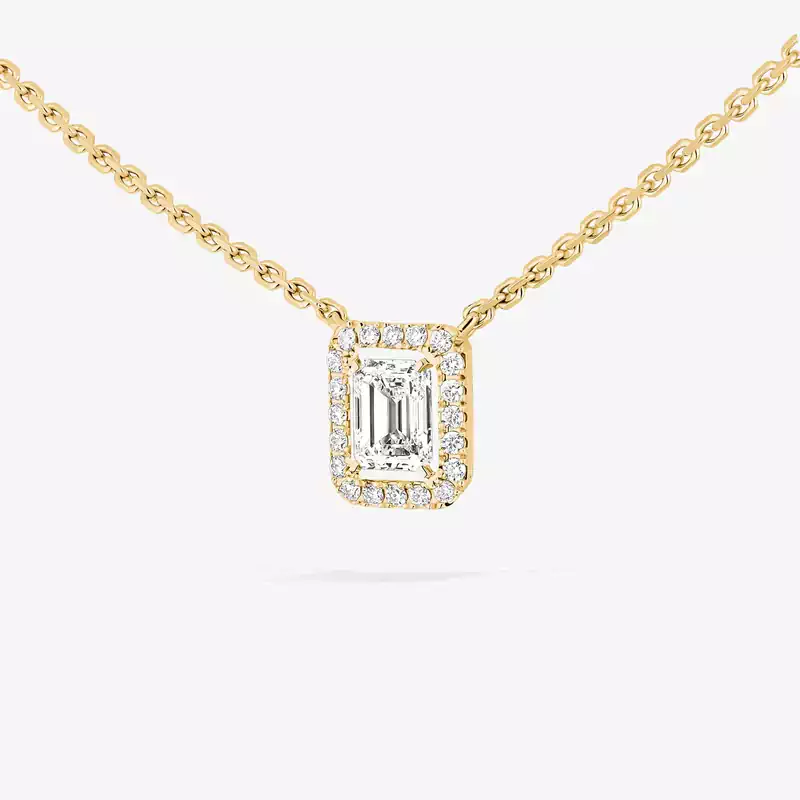 Joy emerald-cut diamond necklace