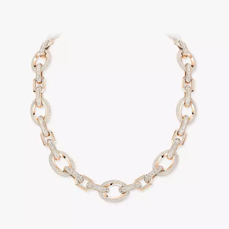 Groove Pink Gold For Her Diamond Necklace 14064-PG