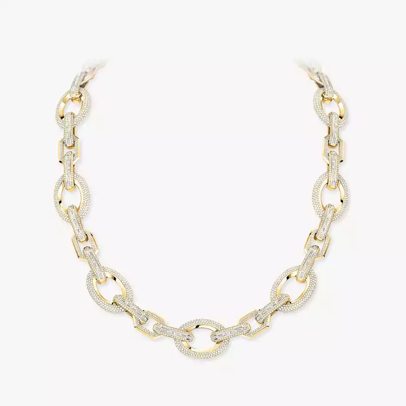 Collier Femme Or Jaune Diamant Groove 14064-YG