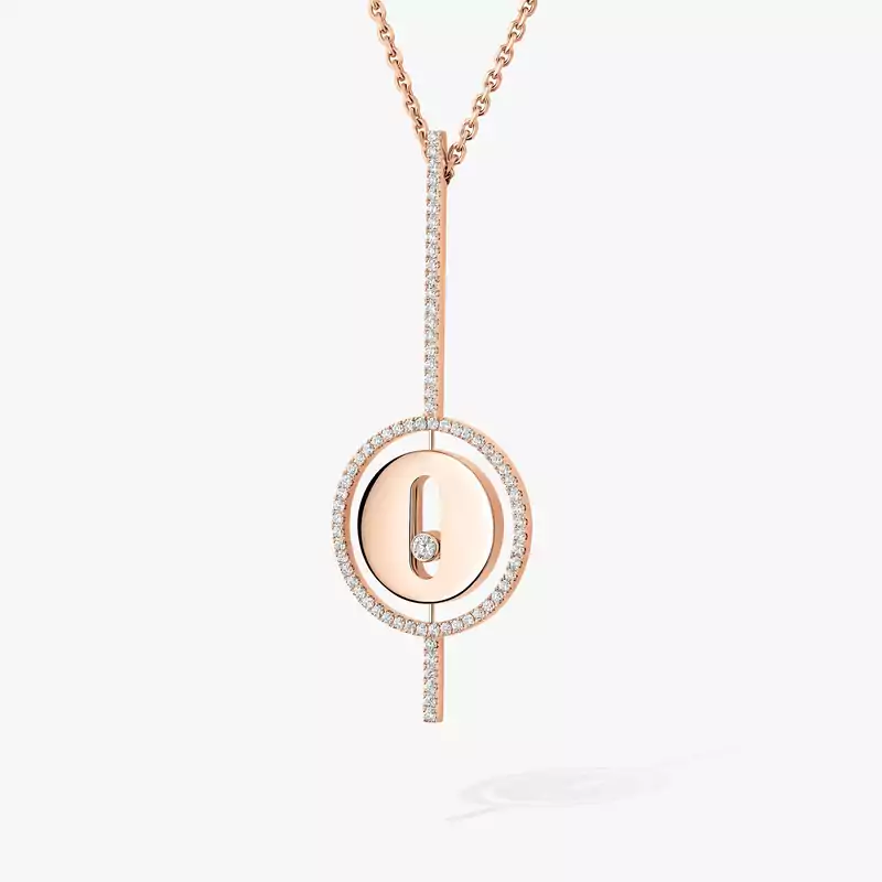 Lucky Move Arrow Pink Gold For Her Diamond Necklace 10113-PG