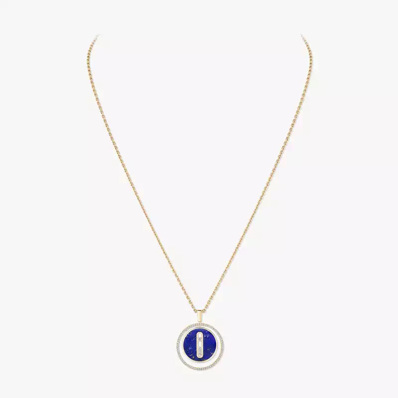 Collier Femme Or Jaune Diamant Lucky Move MM Lapis Lazuli 10839-YG