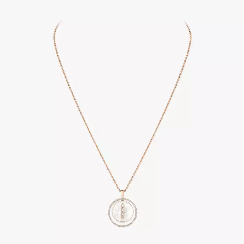 Collier Femme Or Rose Diamant Lucky Move MM Nacre blanche 10834-PG