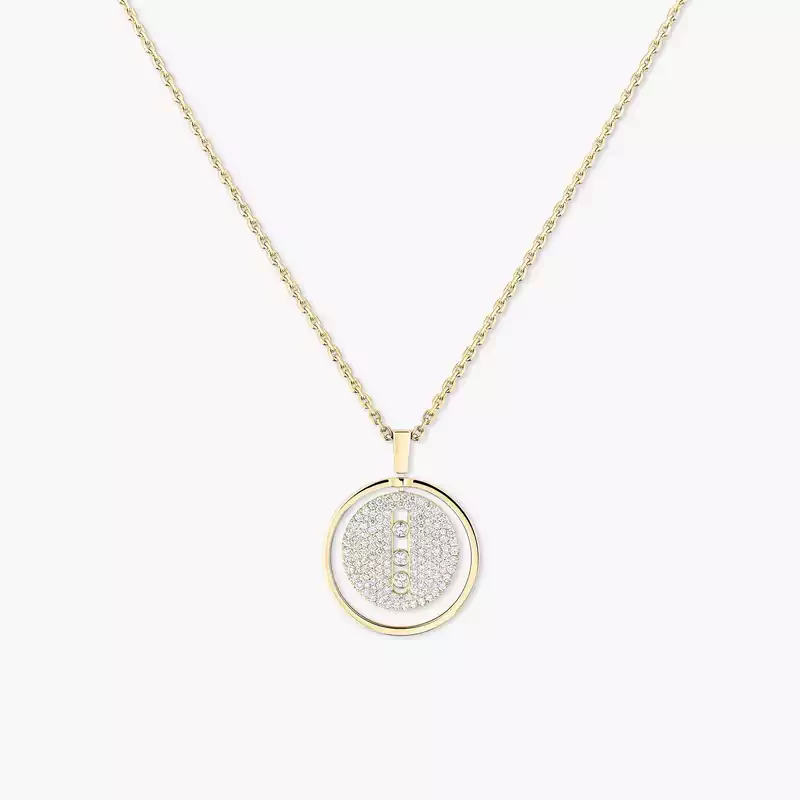 Collier Femme Or Jaune Diamant Lucky Move MM Pavé 07395-YG