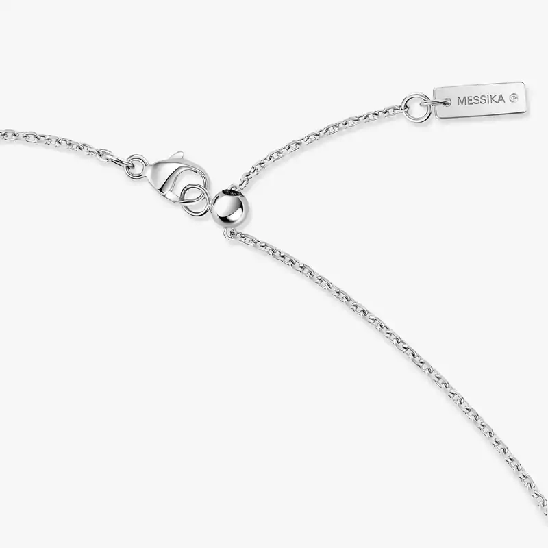Collier Femme Or Blanc Diamant Lucky Move PM 07396-WG