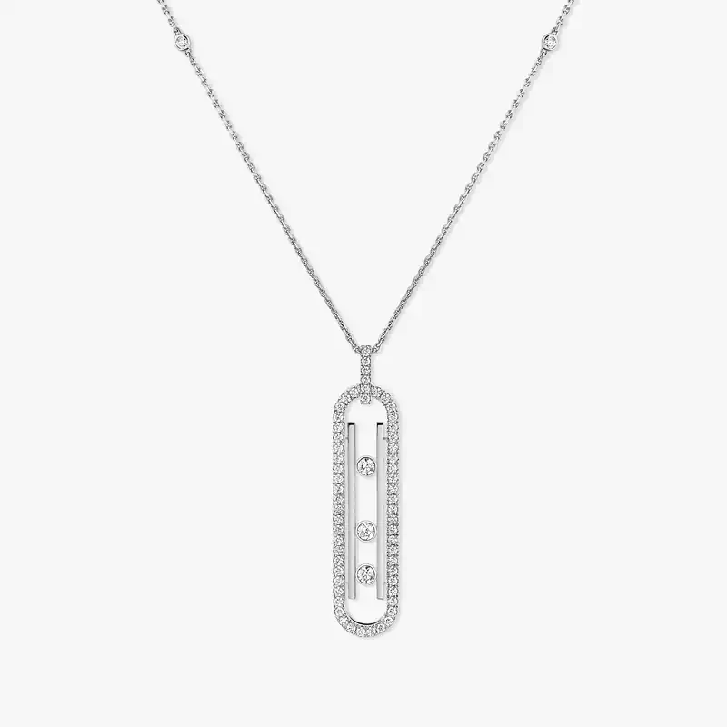 Necklace For Her White Gold Diamond Move 10th PM  10032-WG