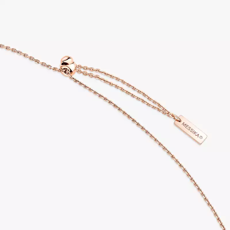 Necklace For Her Pink Gold Diamond Move 10th PM 10032-PG