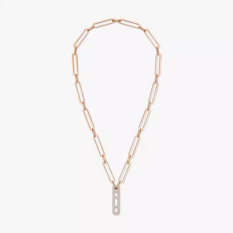 Move 10th Anniversary XL Pink Gold For Her Diamond Necklace 06768-PG