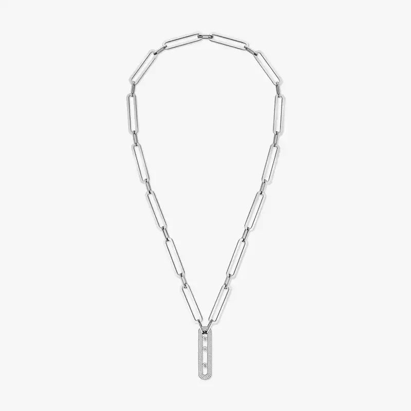 Move 10th Anniversary XL White Gold For Her Diamond Necklace 06768-WG