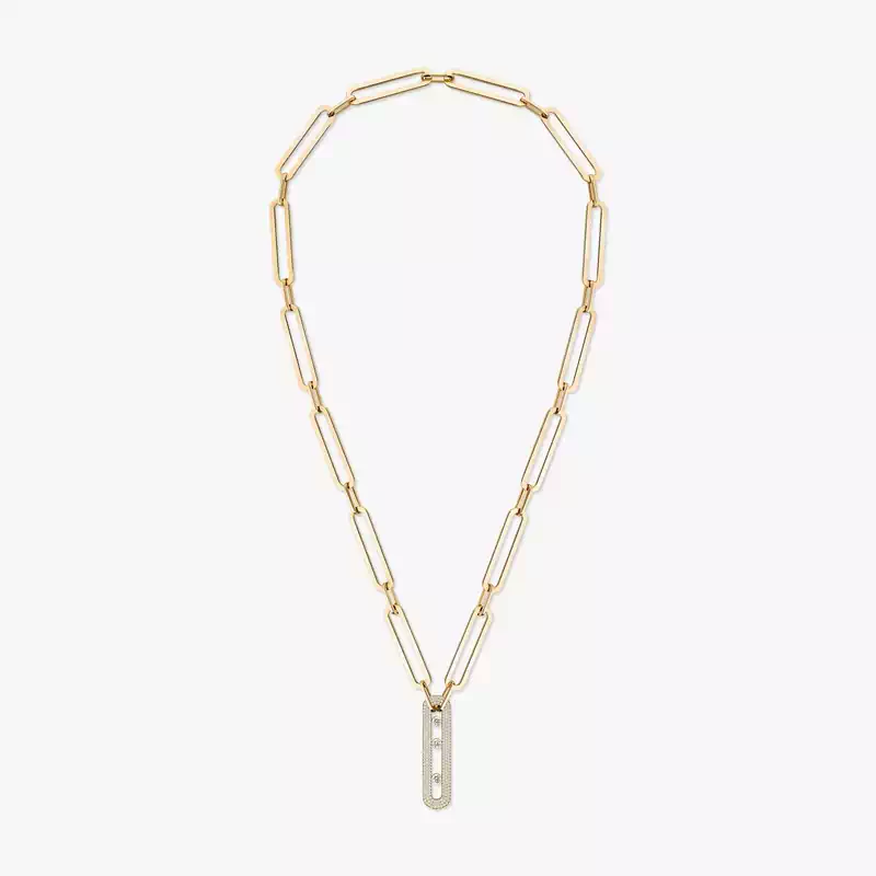 Collier Femme Or Jaune Diamant Sautoir Move 10th Anniversary XL 06768-YG