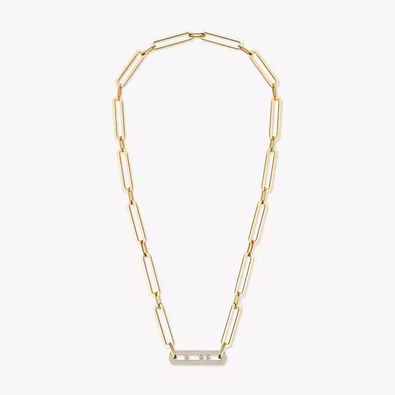 Collier Femme Or Jaune Diamant Sautoir Move 10th Anniversary XL 06768-YG
