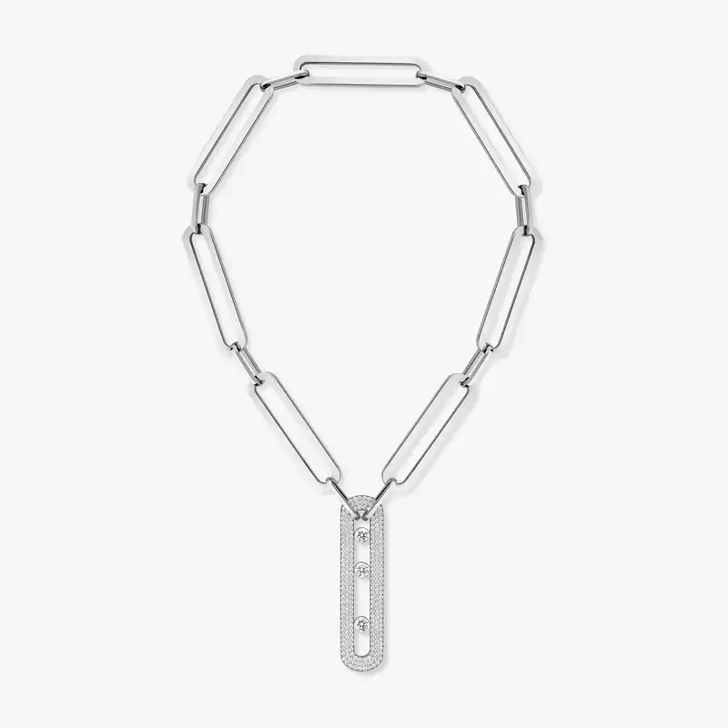 Move 10th Anniversary XL White Gold For Her Diamond Necklace 06768-WG