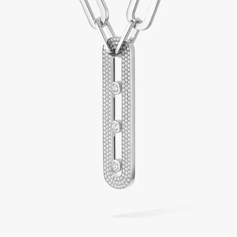 Move 10th Anniversary XL White Gold For Her Diamond Necklace 06768-WG