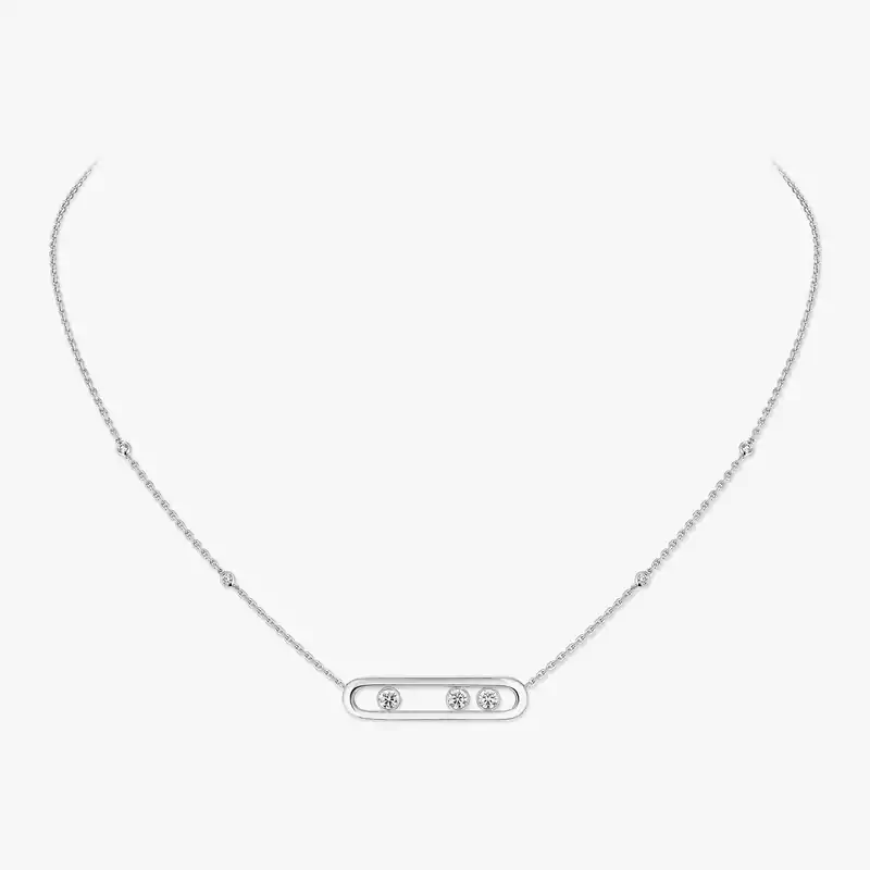 Necklace For Her White Gold Diamond Move 03997-WG