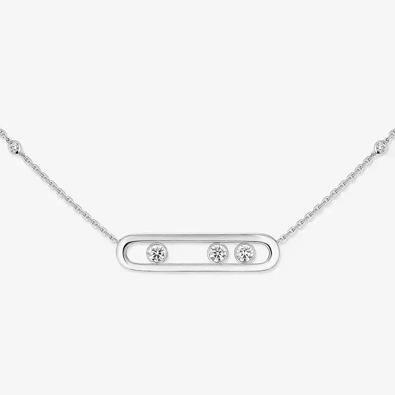 Necklace For Her White Gold Diamond Move 03997-WG