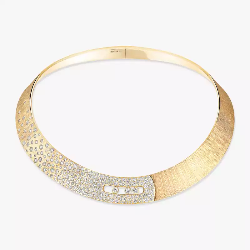 Move Noa chiseled pavé necklace