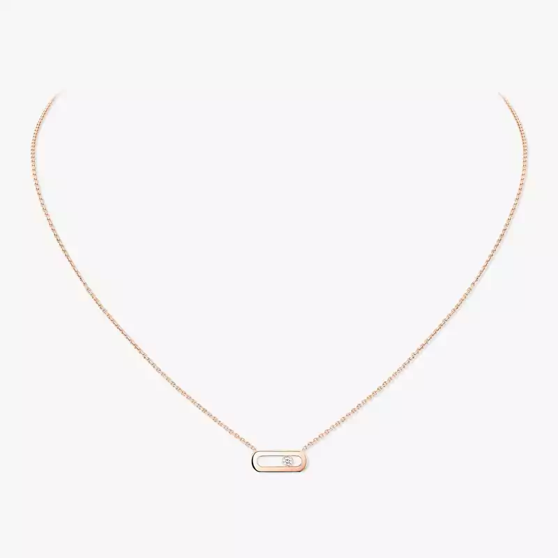 Collier Femme Or Rose Diamant Move Uno 14613-PG
