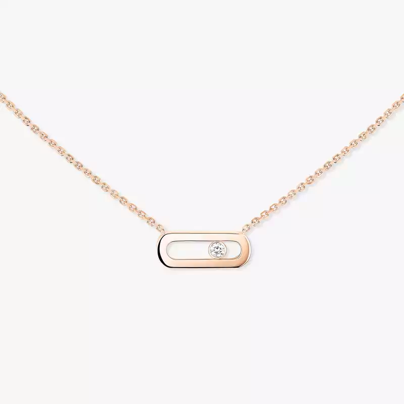 Collier Femme Or Rose Diamant Move Uno 14613-PG
